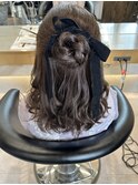 カチモリハーフアップ