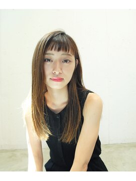 エッジ ヘア メイク(edge hair +make) ナチュラル/モード/セミロング/短めバング