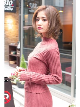 クラン(clan) ゆるふわココアブラウンエアリーミディ