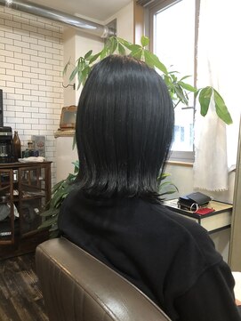 ラジ(lagi) 切りっぱなし＋透明感ブルーブラック