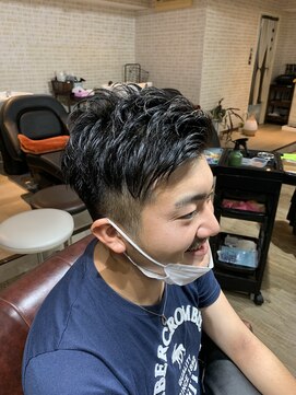 アヤメ(ayame) 【ayame大泉学園】メンズショート＿パーマスタイル＿刈り上げ