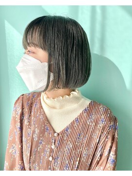 ディート(DEET) 前下がり プツっと ボブダブルカラー【DEET TAKU】【長野 若里】