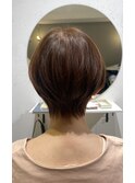 2ブロハンサムショートウルフ×プラムアンバーbyレインボー染料