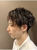 波巻きツイスパMIXセンターパート/大宮/メンズカット/バーバー