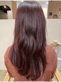 【 YUCCA 】大人可愛い20代30代40代ロング/チェリーレッドツヤ