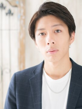 モッズヘアメン 名護大東店(mod's hair men) 清潔感アースカラーかき上げ就活ヘアショートk名護大東