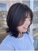 韓国風 前髪カット 艶髪 くびれ巻き サイドバング