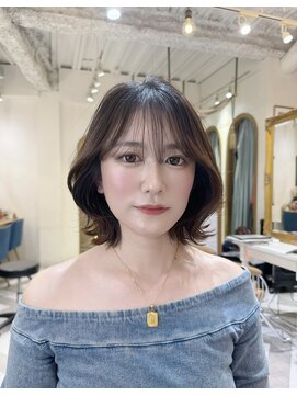ロンドアベニール 北千住(Lond avenir) 小顔レイヤーカット　ボブルフ　髪質改善　ブリーチなし　北千住