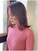 NUDEレイヤーボブ顔周りレイヤー外ハネボブ切りっぱなしボブ