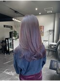 レイヤー/ピンクラベンダー/ケラチン/美髪カラー/髪質改善