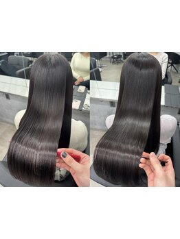 動きのあるレイヤーカットで上品で艶やかな韓国風・外国人風ヘア。女性らしいナチュラルな雰囲気に◎