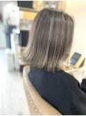 外はねボブ×くすみベージュエアタッチ【対馬】