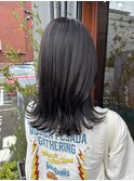 アッシュグレージュ×ミディアム