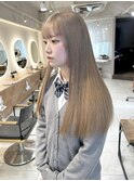 ミルクティーベージュ ブリーチ ダブルカラー 横浜