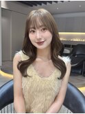 韓国レイヤーカット/くびれ巻き/前髪顔周り/セミディ[門前仲町]