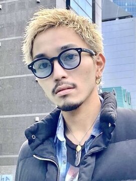 アイトーキョーリタ 渋谷(AI TOKYO Rita) ブロンドスパイキーショート波巻きツイストスパイラルピンパーマ