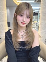 ロンドアヴァントゥス 池袋(Lond aventus)&nbsp;オリーブグレー/ボブ/顔周り/小顔/レイヤー/髪質改善/縮毛矯正