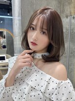 ロンドメリア 天神大名店(Lond Melia) 小顔に見せるミディアムヘア/韓国ヘア/ダブルカラー