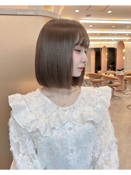 ロンドリゼル 札幌(Lond RiseL) オリーブグレー/前髪/ボブ/マロンベージュ/レイヤーカット/小顔