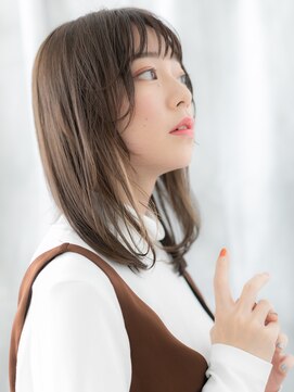 大人かわいいアースカラー髪質改善ミディアムs小山10代20代30代