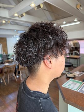 メンズアンダーバーホワイト 南海難波店(Men's _WHITE) メンズ波巻きパーマ