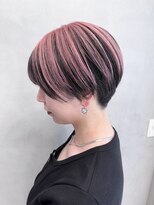 ウールトウキョウ(wool TOKYO)&nbsp;刈り上げショート×アンブレラカラー[ブリーチ/ピンクベージュ]