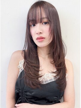 アンジュール 荒田店(UNJOUR.) 20代30代◎髪質改善暖色カラー×大人艶ピンクブラウン