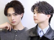 ロンド ストラーダ 心斎橋(Lond strada)の雰囲気(波巻きパーマ/センターパート【メンズヘア/心斎橋/パーマ】)