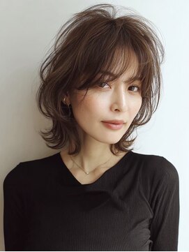 ハーツ(Heart's) ミディアムレイヤー×白髪ぼかしカラー30代40代50代60代
