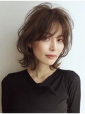 ミディアムレイヤー×白髪ぼかしカラー30代40代50代60代