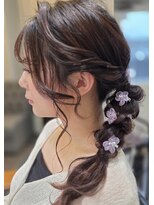 パーフェクトビューティーイチリュウエスエス(perfect beauty ichiryu SS)&nbsp;サイド編みおろし　ヘアアレンジ