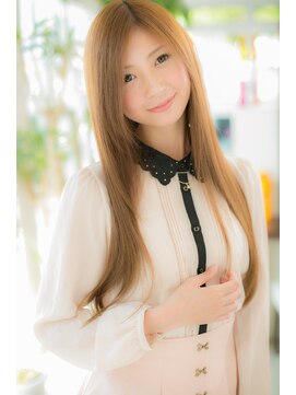 エヌアンドエーコンティ(N&A CONTi) ナチュラルストレート×大人ガーリー×キャメルベージュ