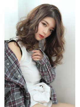 リル 豊中(LiL') 【LiL'西宮】アッシュグレージュ_ゆるふわセミロング