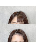 アフィーロ(ACHFILO)&nbsp;前髪エクステ20代30代大人女子　ココアブラウン　韓国人風透け感