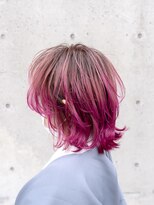 デビュー ヘアーメイク&nbsp;グラデーションカラー　ピンクラベンダー