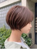 顔周り/前髪/ショート小顔ショート×チョコレート[岡崎/髪質改善