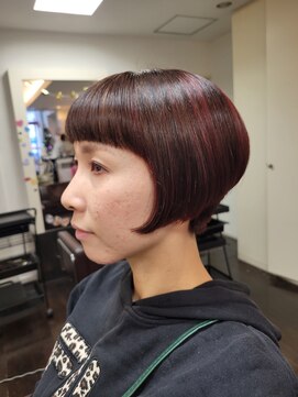 榮美容室 本店 ショートボブ 2wayカラー
