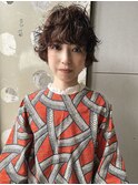 マッシュショートとカーリーパーマ