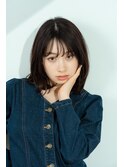大人可愛い/20～30代/ミディアムレイヤー/シースルーバング