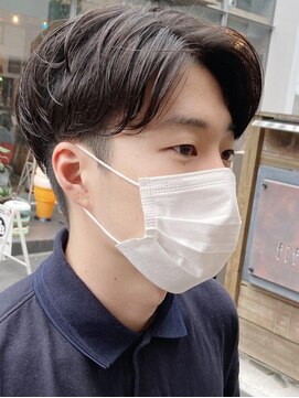 テン 心斎橋(tenn.) ニュアンスパーマ毛流れセンターパートウルフフェザーパーマ●