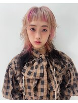 レコ 渋谷(LECO) ベージュとピンクのハイトーンデザインカラーウルフ