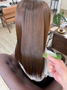 ヘアー アトリエ アンジー(Hair Atelier Angee)の写真/髪質改善♪艶髪プレミアムストレートが大人気!髪質改善カラーやトリートメントも好評☆美髪が大好評◎