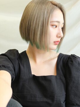 ニフティ(NIFTY) 裾カラー/デザインカラー/ボブ/熊本/上通