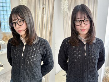 ロマーリ 岡山店(LOMARLIE)の写真/顔周りのニュアンスで印象をコントロール◎どの角度から見ても絶対的に可愛いスタイルへ！