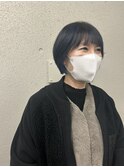 ショートボブ×アッシュハイライト