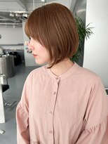 カシェル(cashel)&nbsp;ブリーチなしベージュ　ボブ　ブラウン　丸みボブ