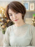 アシンメトリーナチュラルマッシュショートc6川口20代30代40代