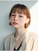 くびレイヤーエモージュグレージュカラーくびれショート【立川】