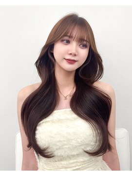 アマトウキョウスマートサロン(AMA TOKYO×Smart Salon) 韓国ヘア　レイヤーカット　顔まわり