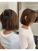 縮毛矯正で作る、楽になる艶ボブスタイル